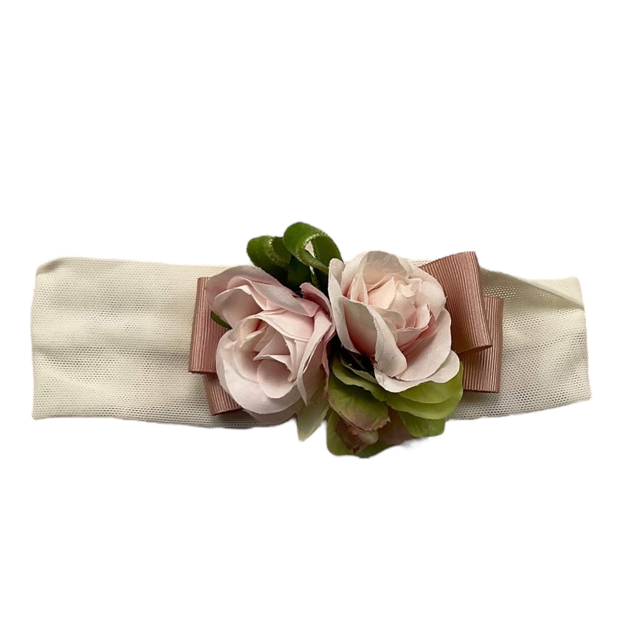 Colori Chiari Fascia Capelli Tinta Unita con Applicazione per Neonata FN978194 BIANCO COLORI CHIARI 