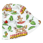Moschino Cappello Modello Pescatore Tinta Unita con Stampa per Neonato MUX05S BIANCO MOSCHINO 
