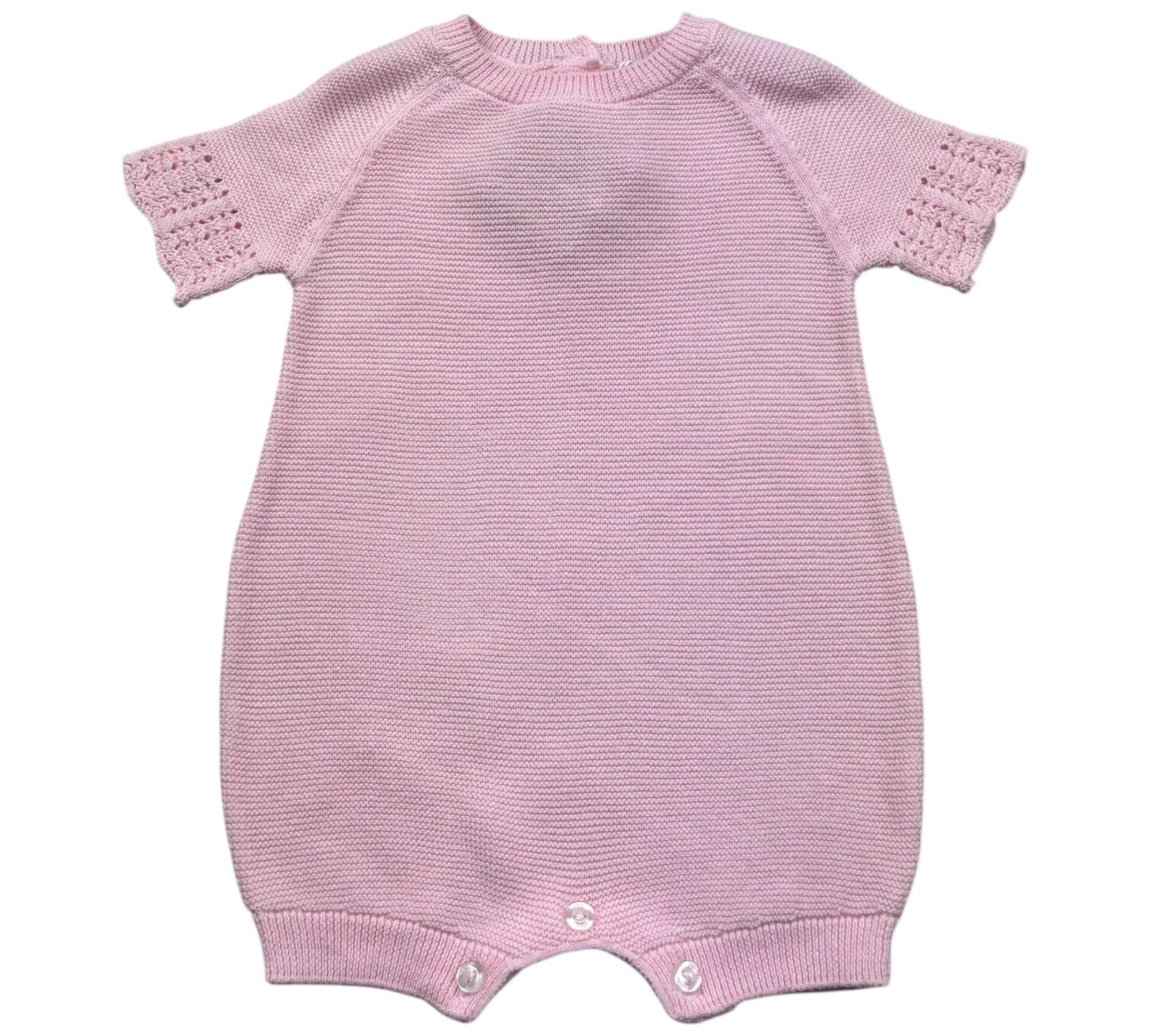 Le Bebe Pagliaccetto Mezza Manica Tinta Unita  per Neonata LBG6275 ROSA LE BEBE 