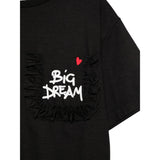 Simonetta T-Shirt Girocollo Tinta Unita con Taschino per Bambina SW8A31 NERO SIMONETTA 