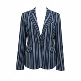 Manuel & Frank Giacca Tinta Unita con Fantasia A Righe per Bambino MF6174R BLU MANUEL & FRANK 