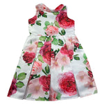 Meilisa Bai Abito Cerimonia Giromanica Stampa Fantasia Rose per Bambina FL6272 BIANCO MEILISA BAI 
