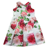 Meilisa Bai Abito Cerimonia Giromanica Stampa Fantasia Rose per Bambina FL6272 BIANCO MEILISA BAI 