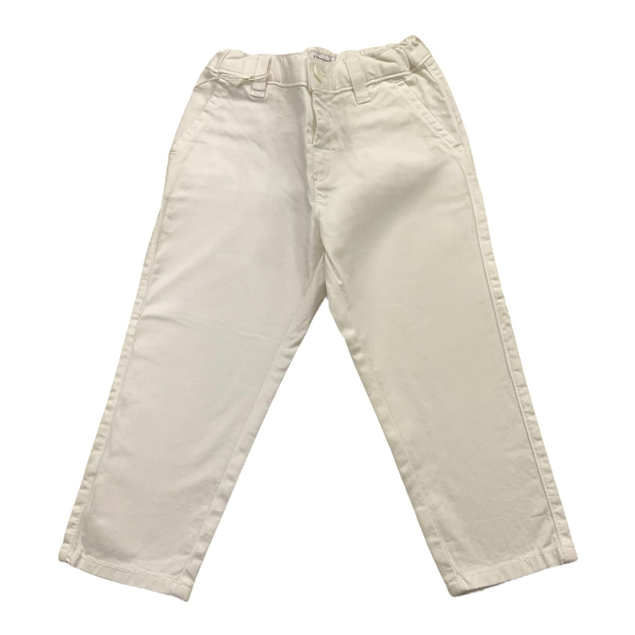 Emporio Armani Pantalone Tinta Unita con Tasche Americane per Bambino 8N4P60 BIANCO EMPORIO ARMANI 