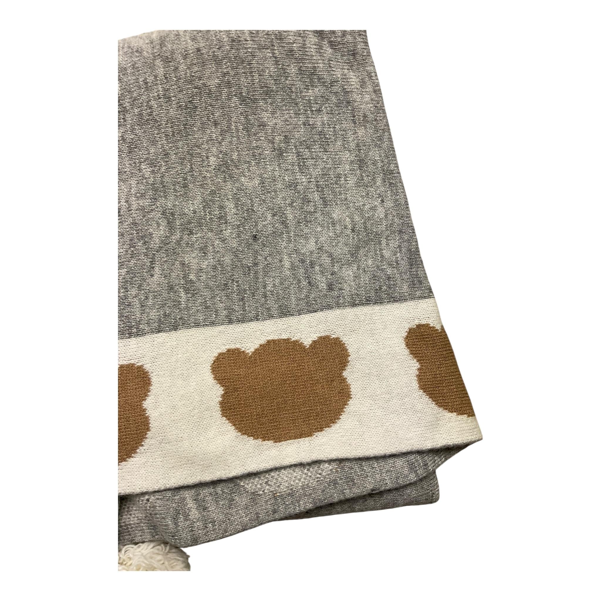 LE BEBE' coperta tinta unita con pon pon Grigio per Neonato LBB4705 GRIGIO LE BEBE' 