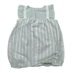 Babyvip Pagliaccetto Tinta Unita con Fantasia A Righe per Neonata T2825 VERDE BABYVIP 