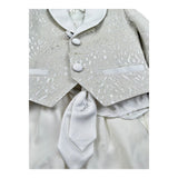Petit Completo 5 Pezzi Giacca-Camicia-Bermuda-Cravatta-Gilet  per Neonato S3515478C PANNA PETIT 