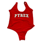 Pyrex Costume Intero Tinta Unita con Logo per Bambina 020199 ROSSO PYREX 