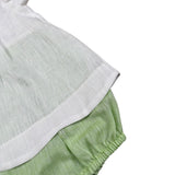 Bimbalo' Pagliaccetto Bicolore con Colletto per Neonata 7568 BIANCO/VERDE BIMBALO' 