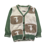 Trussardi Cardigan Stampa Fantasia Scollo A V per Neonato TIP26069CD PANNA TRUSSARDI 