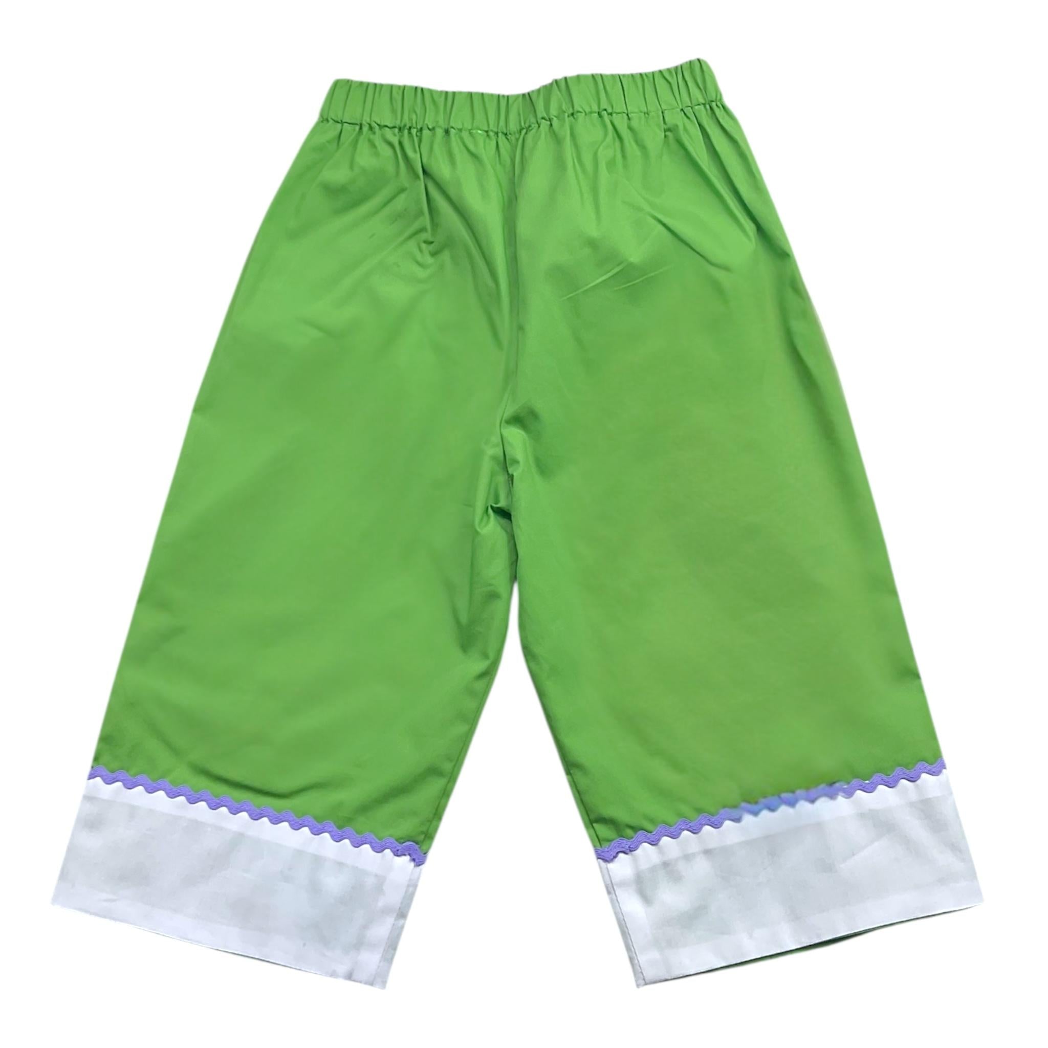 Ilfarobimbi Pantalone Tinta Unita con Elastico In Vita per Bambina IFB50484 VERDE ILFAROBIMBI 