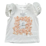 Miss Grant T-Shirt Girocollo Tinta Unita con Stampa In Contrasto per Bambina MG1336XXJ BIANCO MISS GRANT 