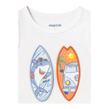 Mayoral Canotta Girocollo Tinta Unita con Stampa per Neonato 1069 BIANCO MAYORAL 