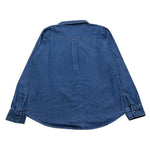 NAME.IT camicia in denim tinta unita manica lunga Blu per Bambino 13215794 BLU NAME.IT 