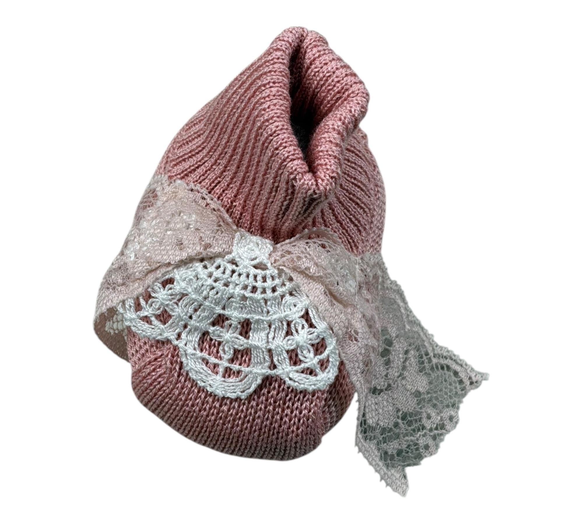 Marlu' Babbucce Tinta Unita con Ricami per Neonata BBC ROSA MARLU' 