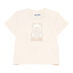 Moschino T-Shirt Girocollo Tinta Unita con Logo per Neonato MDPM047 BEIGE MOSCHINO 