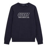 Guess Maglia Girocollo Tinta Unita con Logo per Neonato N5RR01Z2BB0 BLU GUESS 