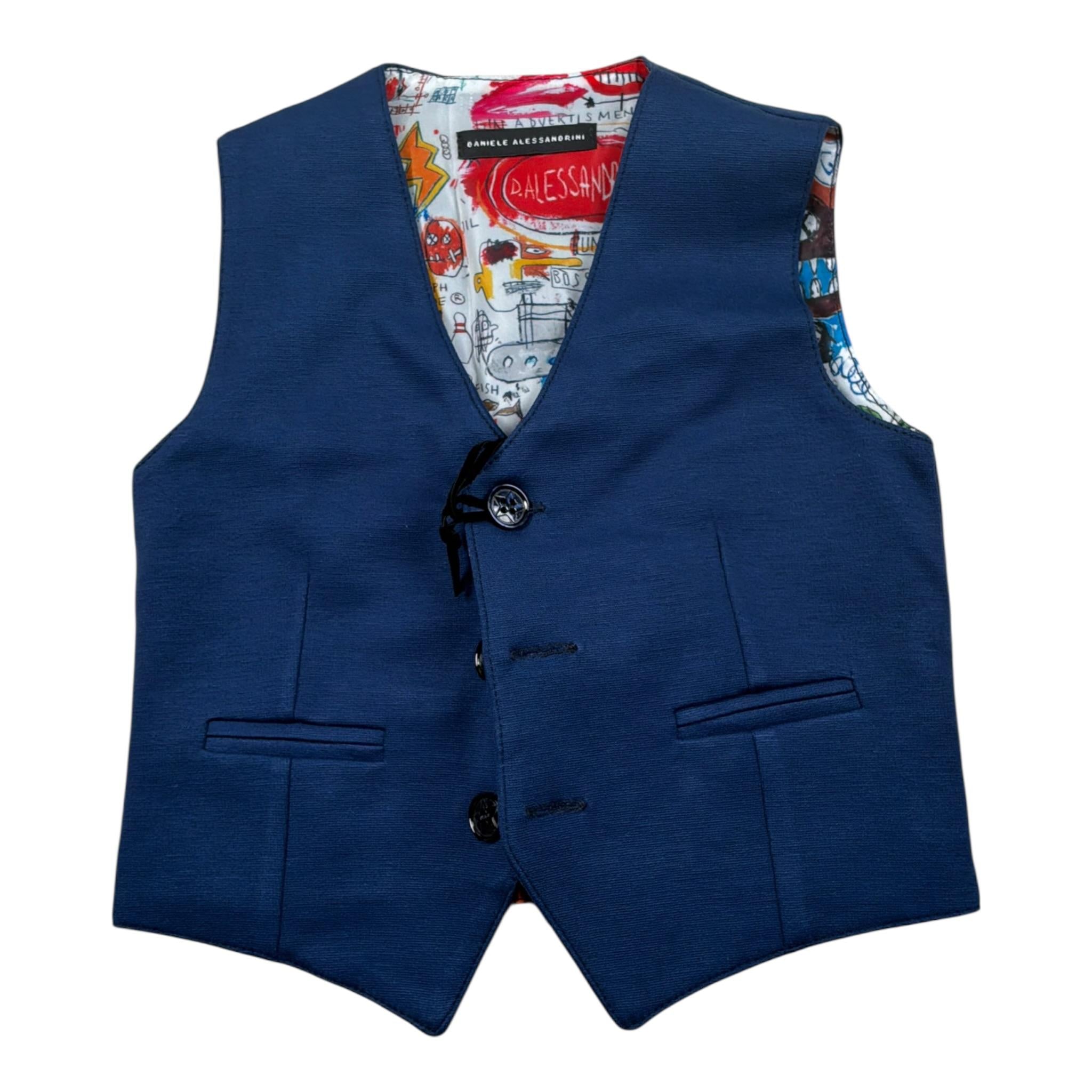 Daniele Alessandrini Gilet tinta unita Blu per Neonato 1296B00012 BLU DANIELE ALESSANDRINI 