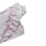 Monnalisa Top Giromanica tinta unita con Rouches Rosa per Neonata 17A300 ROSA MONNALISA 