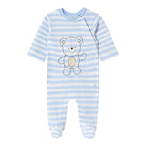 Mayoral Tutina Manica Lunga Fantasia A Righe Azzurro per Neonato 1709UX AZZURRO MAYORAL 
