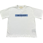 Trussardi T-Shirt Girocollo Tinta Unita con Stampa per Bambino TBP26108TS BIANCO TRUSSARDI 