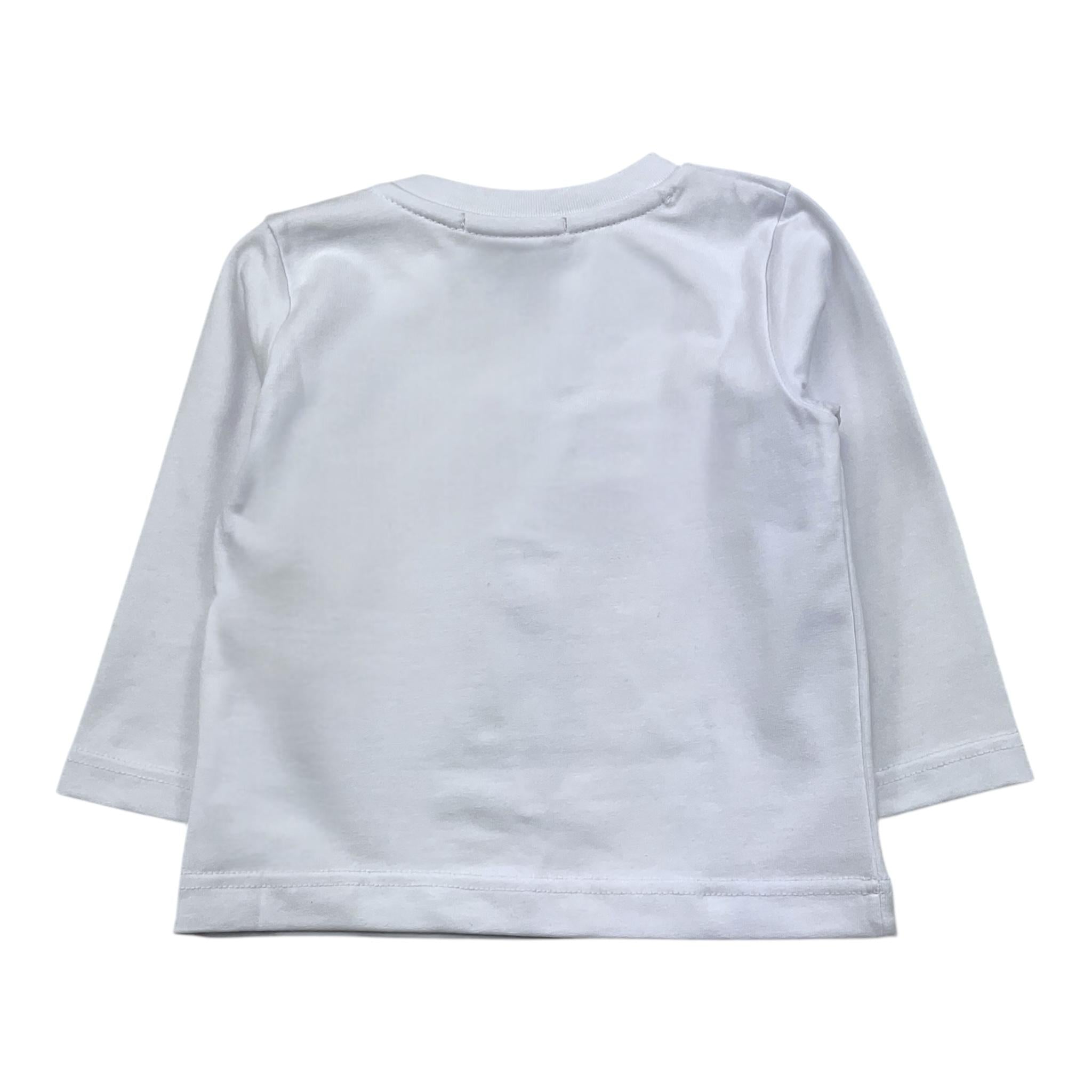 DANIELE ALESSANDRINI shirt girocollo tinta unita con stampa Bianco per Neonato 1291M00072N BIANCO DANIELE ALESSANDRINI 