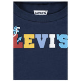 Levi'S T-Shirt Girocollo Tinta Unita con Stampe per Neonato 6EM319 BLU LEVI'S 