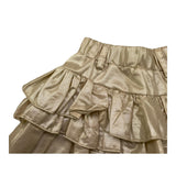 Miss Grant Gonna Tinta Unita con Balze per Neonata MG1343 ORO MISS GRANT 