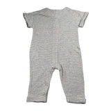 Lalalu' Pagliaccetto Tinta Unita con Fantasia A Righe per Neonato PAL4P BIANCO LALALU' 