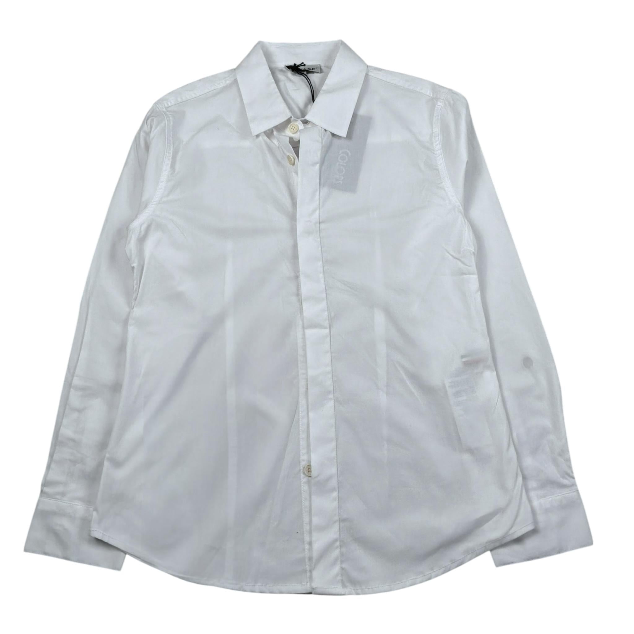 Please Camicia Manica Lunga Tinta Unita per Bambino 2020850 BIANCO PLEASE 