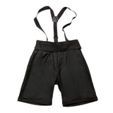Bikkembergs Bermuda Tinta Unita Con Bretelle Nero Per Bambino