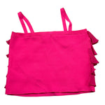 Met Top Tinta Unita con Rouches per Bambina ME291 FUXIA MET 