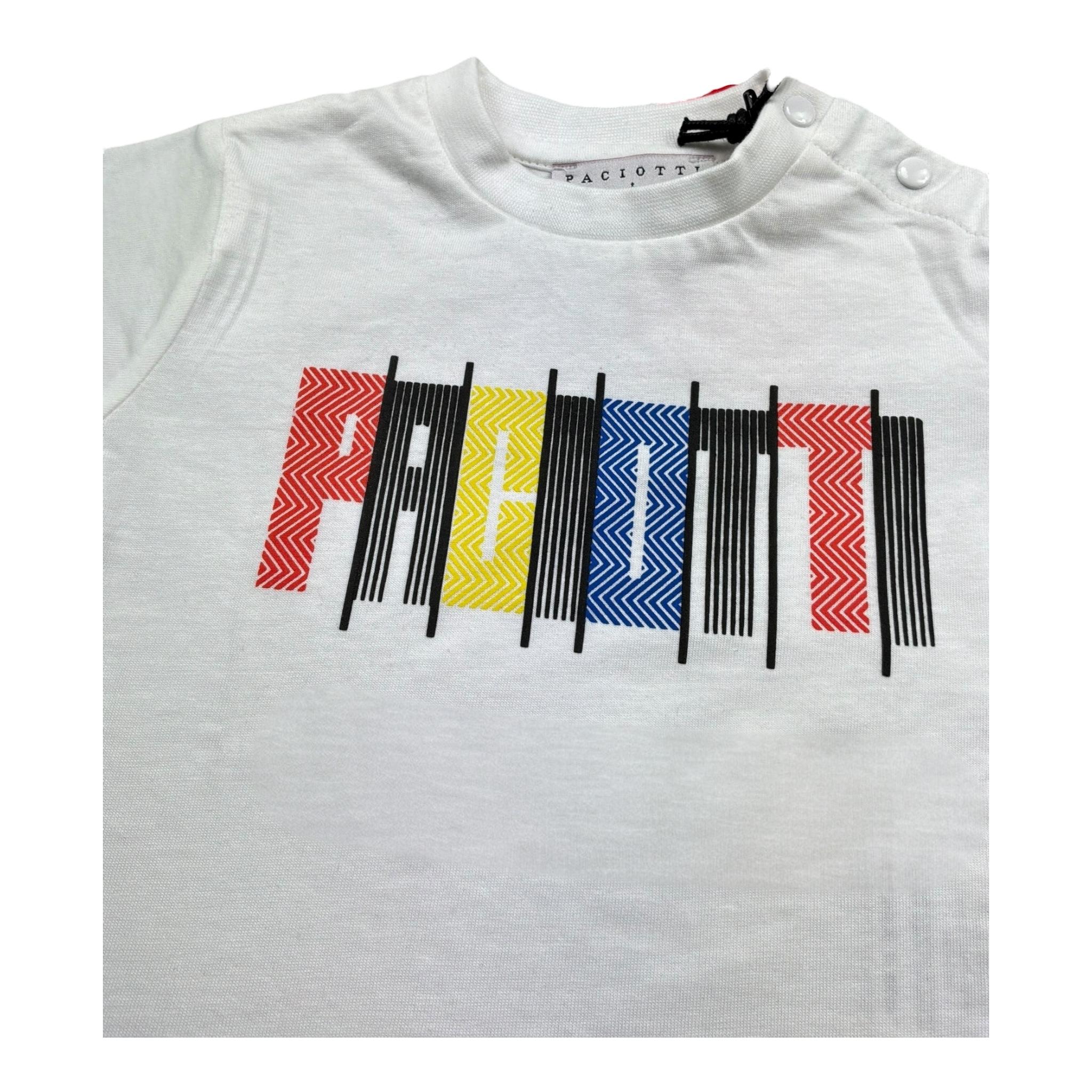 Cesare Paciotti T-Shirt Girocollo Tinta Unita con Stampa per Neonato TSP5115BXX BIANCO CESARE PACIOTTI 