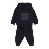 IL GUFO completo 2 pezzi felpa-pantalone tinta unita Blu per Neonato A24DP507M0107 BLU IL GUFO 