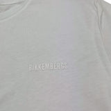 Bikkembergs T-Shirt Girocollo Tinta Unita con Stampa per Bambino BK3169 BIANCO BiKKEMBERGS 
