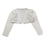 Barcellino Coprispalle Tinta Unita In Filo per Bambina 120821 BIANCO BARCELLINO 