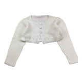 Barcellino Coprispalle Tinta Unita In Filo per Bambina 120821 BIANCO BARCELLINO 