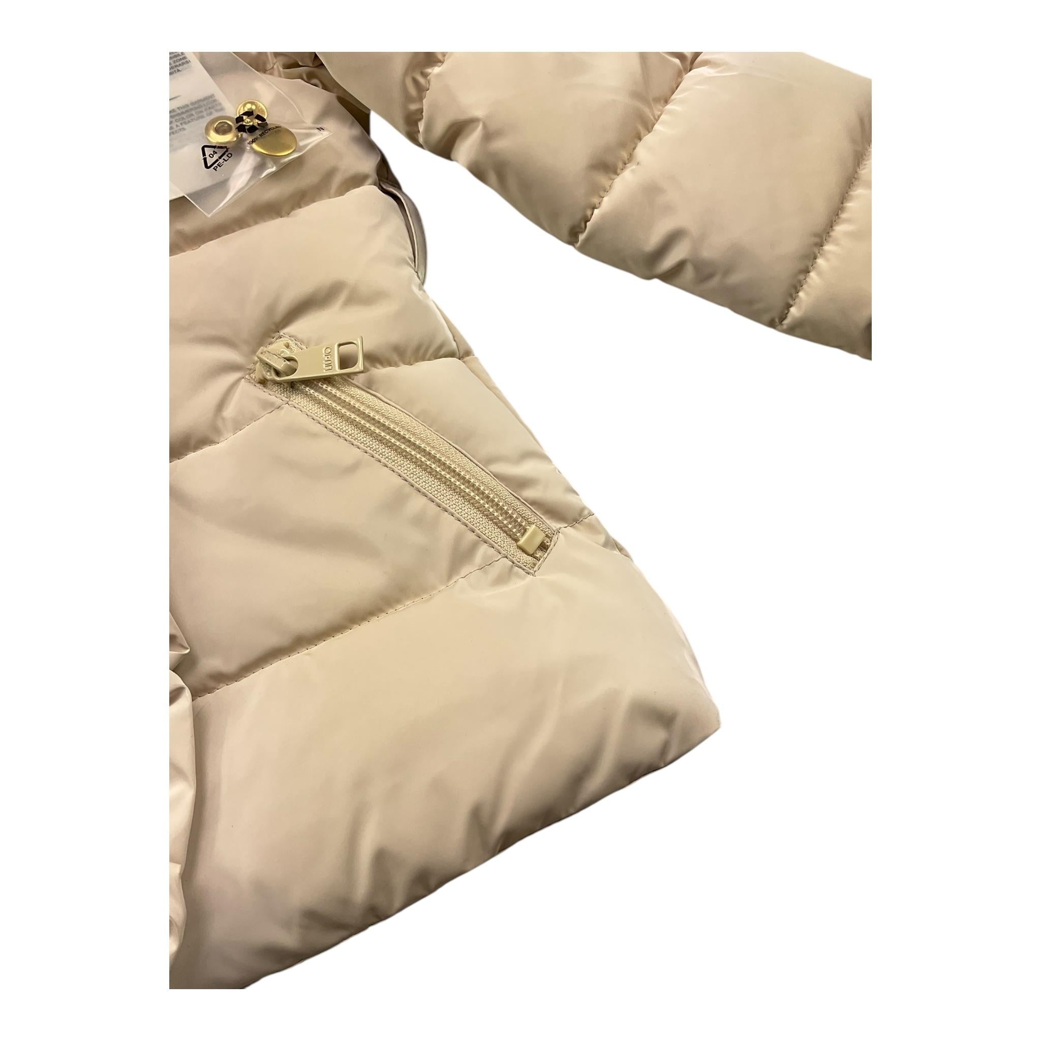 LIU JO giubbino tinta unita con zip e cappuccio Avorio per Neonata KF3066 AVORIO LIU JO 