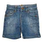 Please Short In Denim tinta unita con Girovita Regolabile Azzurro per Neonata RE10F44B13 AZZURRO PLEASE 