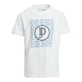 Dan John T-Shirt Girocollo Tinta Unita Cn Stampe In Contrasto Bianco Per Bambino