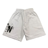 Icon Bermuda In Felpa Tinta Unita con Logo per Bambino IBSW00523 BIANCO ICON 
