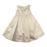 Colori Chiari Abito Cerimonia Tinta Unita Giromanica con Fiocco In Contrasto per Bambina FB103489 BIANCO COLORI CHIARI 