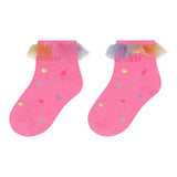 Billieblush Calzini Tinta Unita Con Tulle Multicolor Fuxia Per Bambina