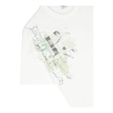 C.P. Company T-Shirt Tinta Unita Girocollo Con Stampa Bianco Per Bambino