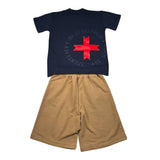 Zu+Elements Completo 2 Pezzi T-Shirt - Bermuda Bicolore per Bambino ZU1738 BLU ZU+ELEMENTS 