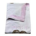 Le Bebe Copert A Tinta Unita con Ricamo per Neonata LBG6314 BIANCO LE BEBE 