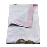 Le Bebe Copert A Tinta Unita con Ricamo per Neonata LBG6314 BIANCO LE BEBE 