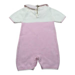 La Stupenderia Pagliaccetto Bicolore In Filo per Neonata SBTT52 BIANCO/ROSA LA STUPENDERIA 