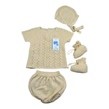 Mac Ilusio'N Completo 4 Pezzi Maglia-Coulotte-Cappello-Babbucce per Neonata 9633 GIALLO MAC ILUSIO'N 