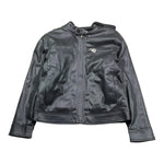 Liu Jo Giubbino In Ecopelle Tinta Unita con Zip E Capuccio per Bambino QF3003 NERO LIU JO 